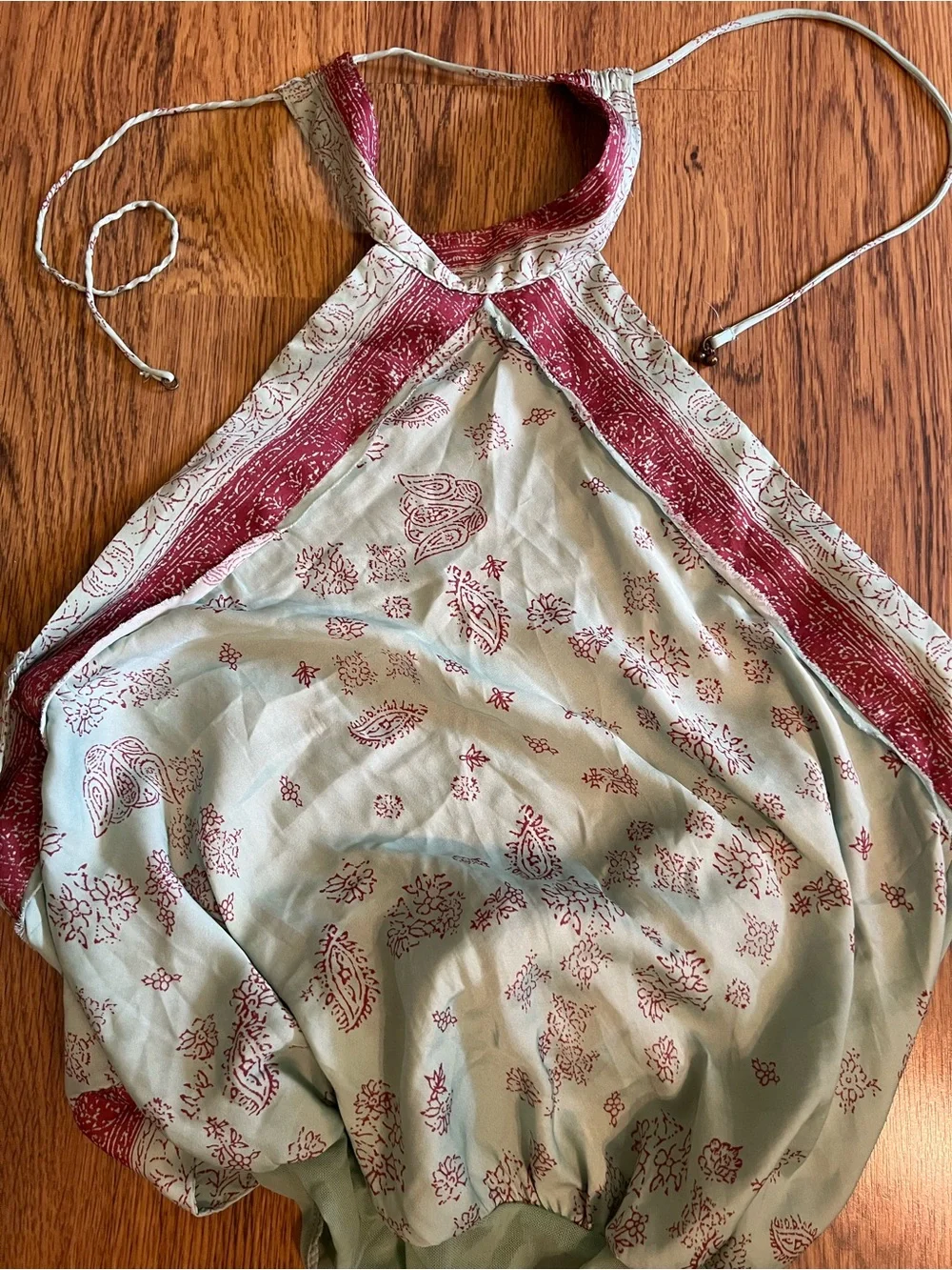 Free people intimately Halter Floral scarf Top wrap tie bodysuit sexy night out